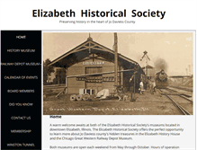 Tablet Screenshot of elizabethhistoricalsociety.com